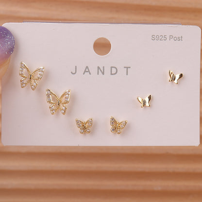 Sterling Silver Needle Stud Earrings For Women Simple Cute Earrings-Jewearrings