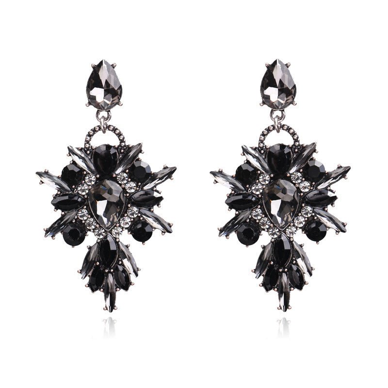 Fancy Diamond Zircon Stud Earrings-Jewearrings