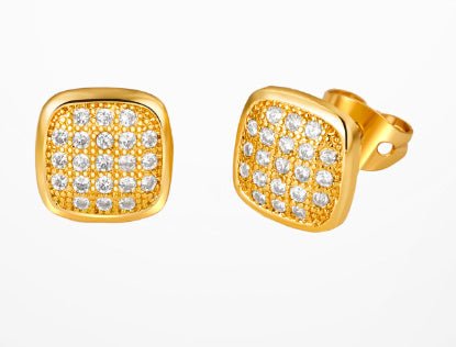 Farah Studded Gold Earrings-Jewearrings