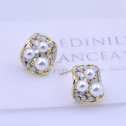 Fashion 925 Silver Needle Real Gold Plating Earrings-Jewearrings