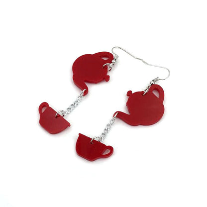 Fashion Acrylic Teapot Long Women's Earrings-Jewearrings