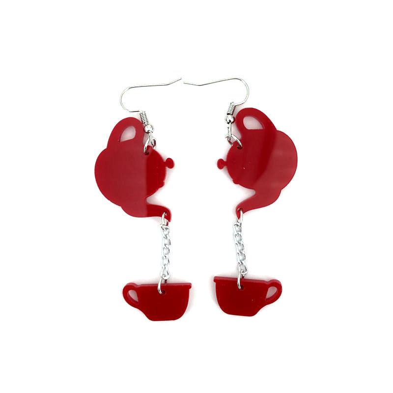 Fashion Acrylic Teapot Long Women's Earrings-Jewearrings