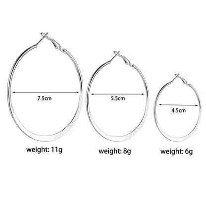 Fashion Big Circle Earrings Popular Simplicity-Jewearrings