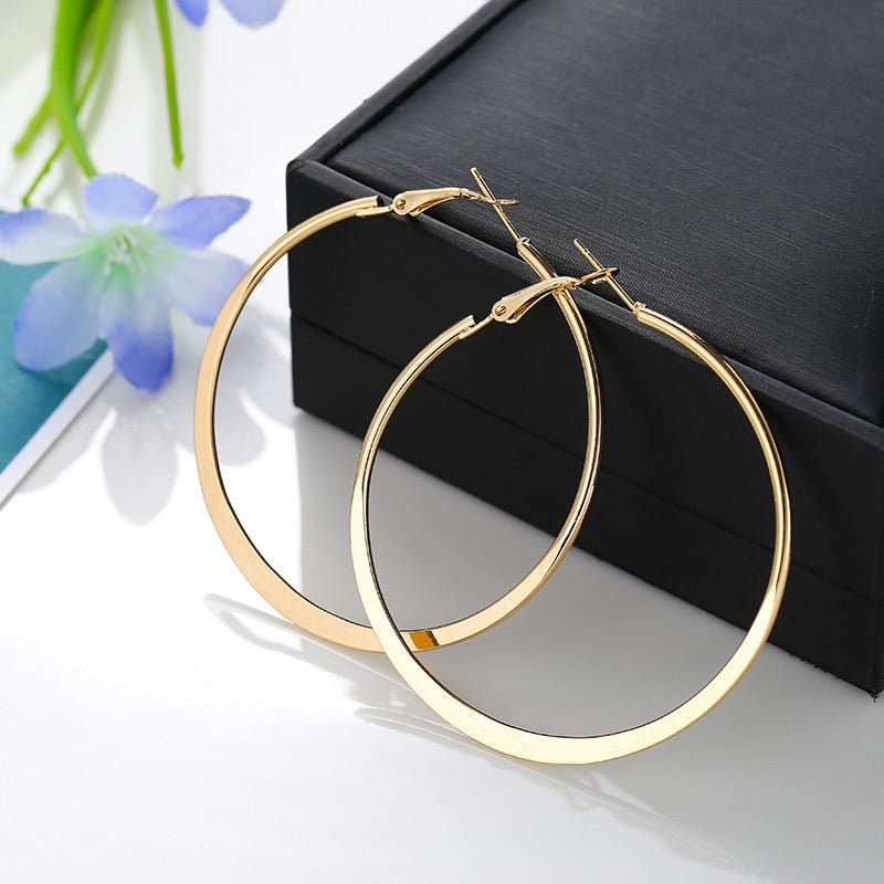 Fashion Big Circle Earrings Popular Simplicity-Jewearrings