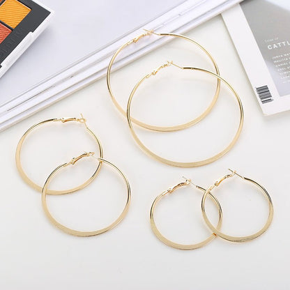 Fashion Big Circle Earrings Popular Simplicity-Jewearrings