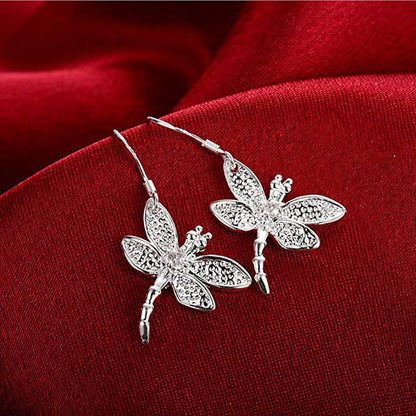 Fashion Cartoon Diamond Dragonfly Earrings-Jewearrings