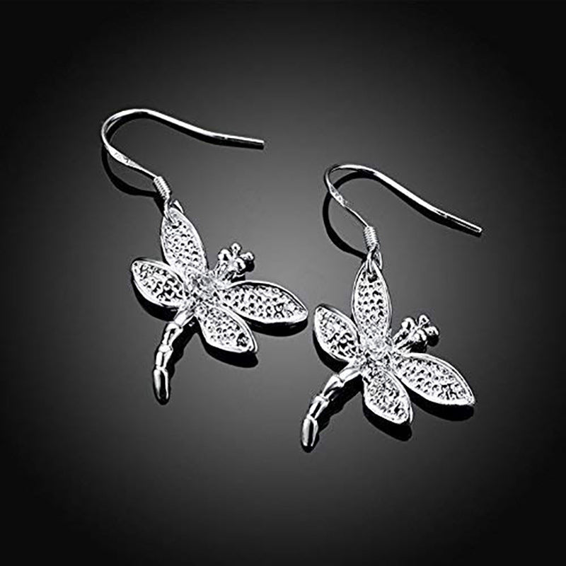 Fashion Cartoon Diamond Dragonfly Earrings-Jewearrings