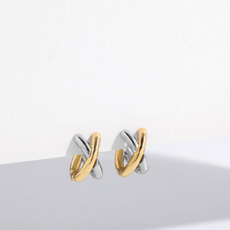 Fashion Circle Earrings Temperament Gold And Silver-Jewearrings