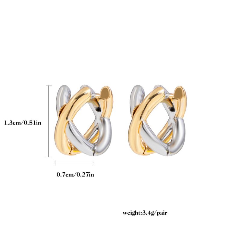 Fashion Circle Earrings Temperament Gold And Silver-Jewearrings