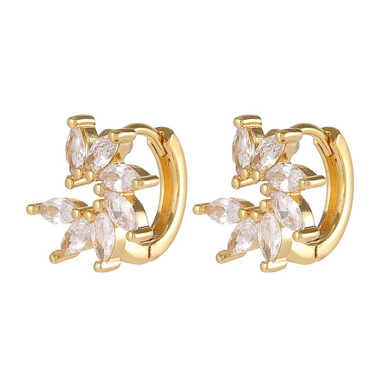 Fashion Copper Plating 18K Gold Earrings Ins Geometric-Jewearrings