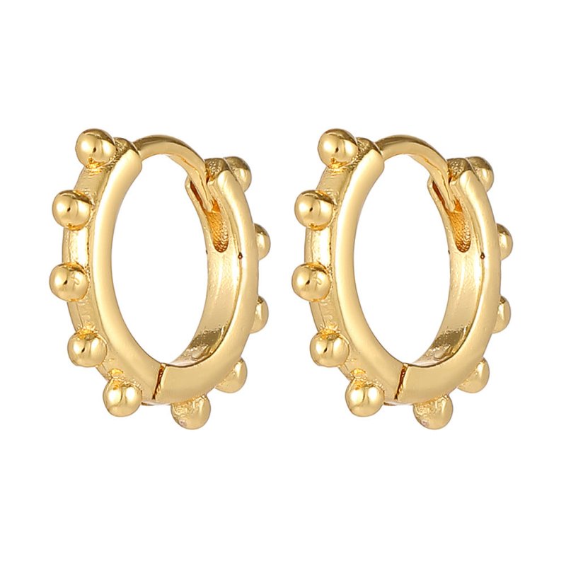 Fashion Copper Plating 18K Gold Earrings Ins Geometric-Jewearrings