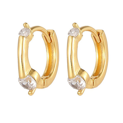 Fashion Copper Plating 18K Gold Earrings Ins Geometric-Jewearrings