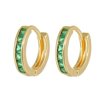 Fashion Copper Plating 18K Gold Earrings Ins Geometric-Jewearrings