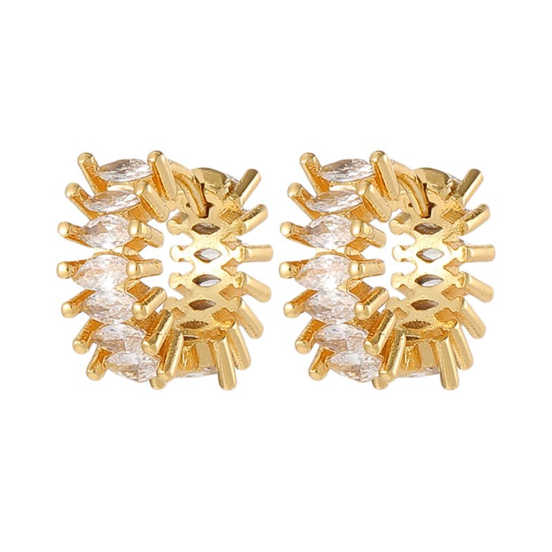 Fashion Copper Plating 18K Gold Earrings Ins Geometric-Jewearrings