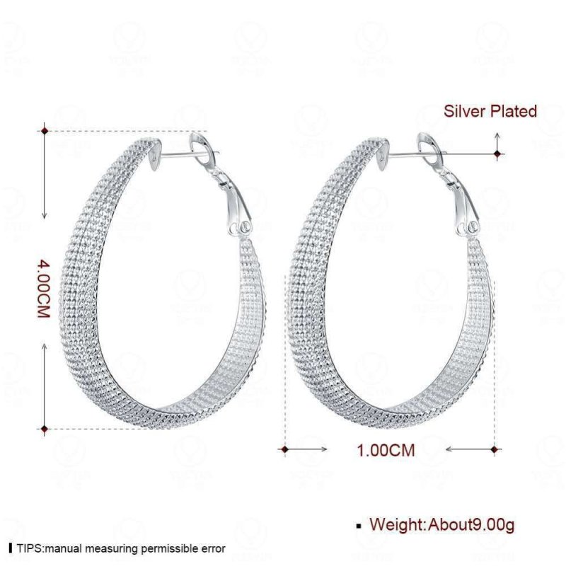 Fashion Creative Frosted Face Large Hoop Earrings-Jewearrings