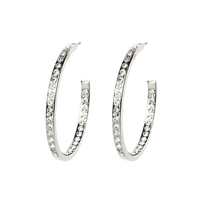 Fashion Diamond C-shaped Bohemian Stud Earrings-Jewearrings