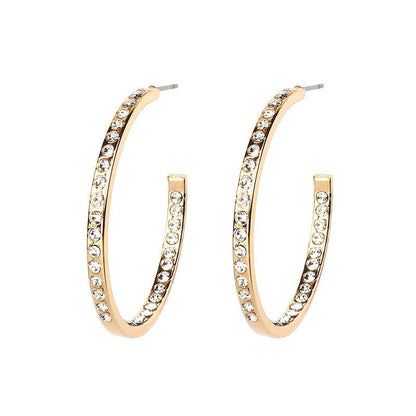 Fashion Diamond C-shaped Bohemian Stud Earrings-Jewearrings