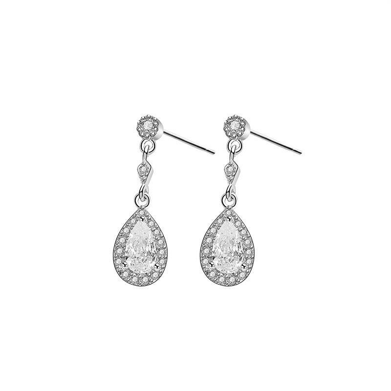 Fashion diamond set zircon Drop Earrings-Jewearrings