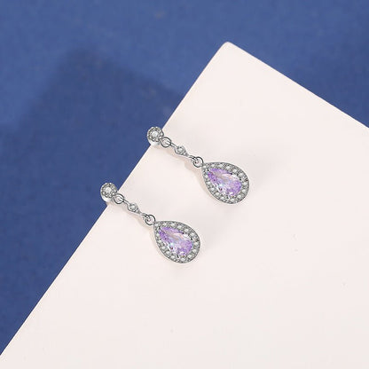 Fashion diamond set zircon Drop Earrings-Jewearrings