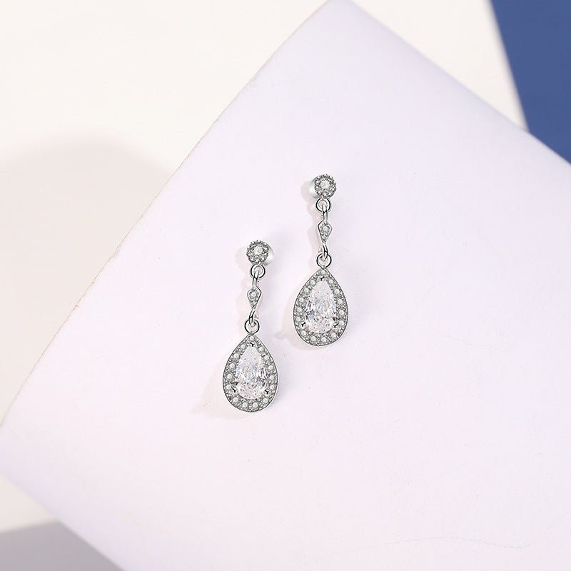 Fashion diamond set zircon Drop Earrings-Jewearrings