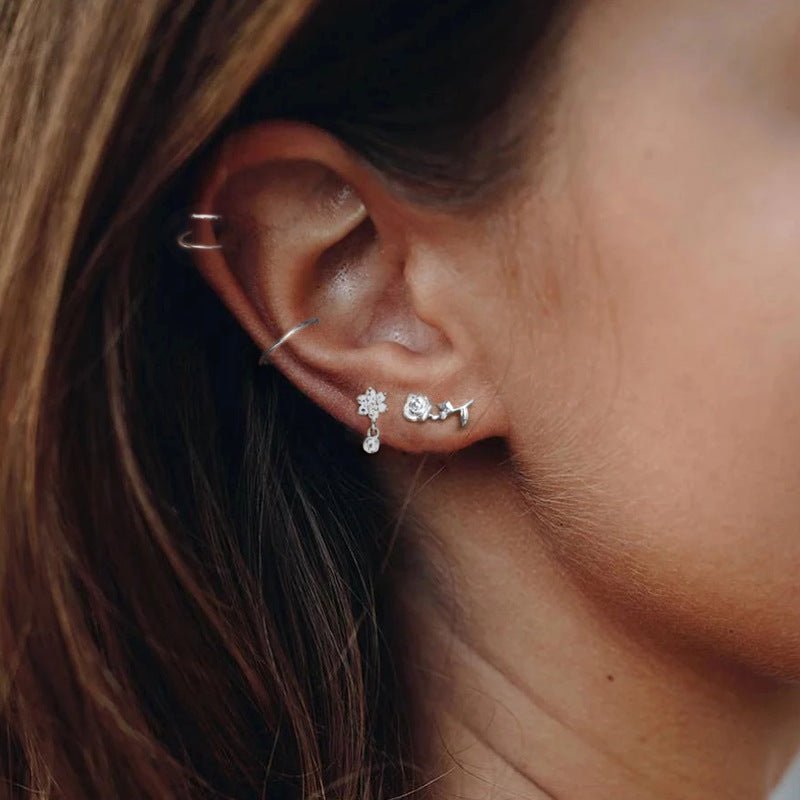 Fashion Diamond Stud Earrings-Jewearrings