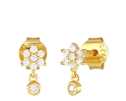 Fashion Diamond Stud Earrings-Jewearrings