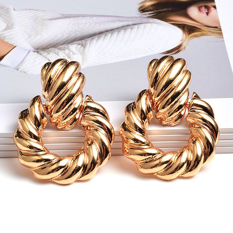 Fashion Earrings Metal Hoop ZA Cross-border E-commerce-Jewearrings