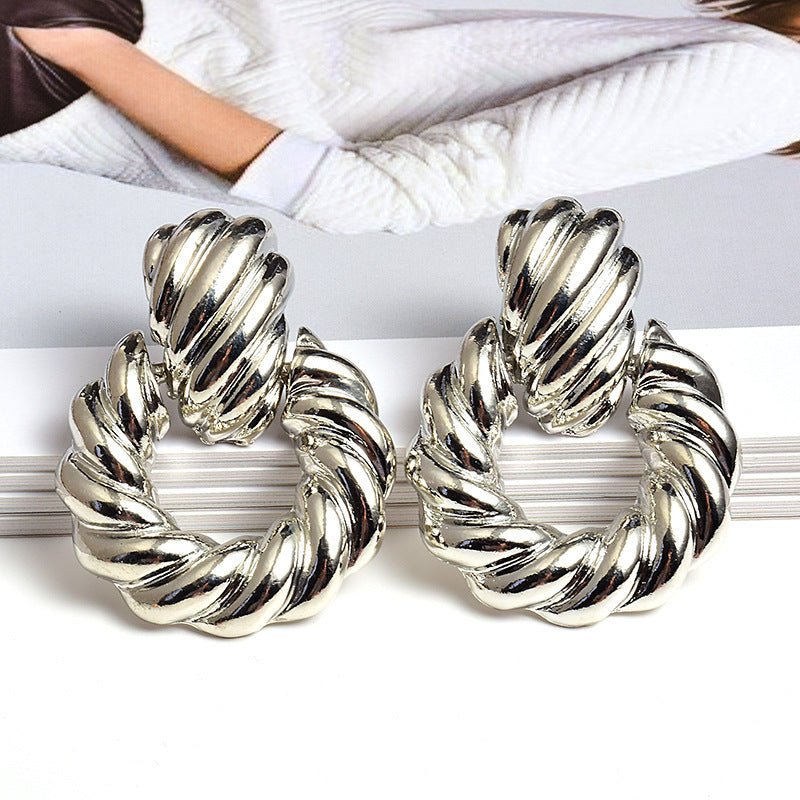 Fashion Earrings Metal Hoop ZA Cross-border E-commerce-Jewearrings