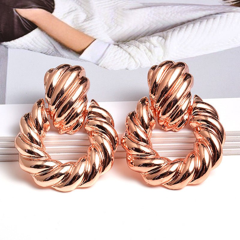 Fashion Earrings Metal Hoop ZA Cross-border E-commerce-Jewearrings