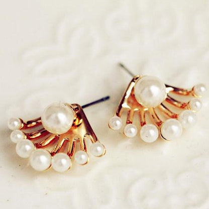 Fashion Earrings Post-hanging Earrings Simulated Pearl Stud Earrings Ear Clips-Jewearrings