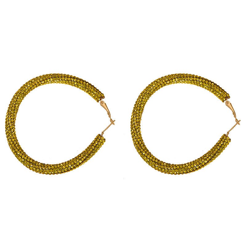 Fashion exaggerated big circle earrings-Jewearrings