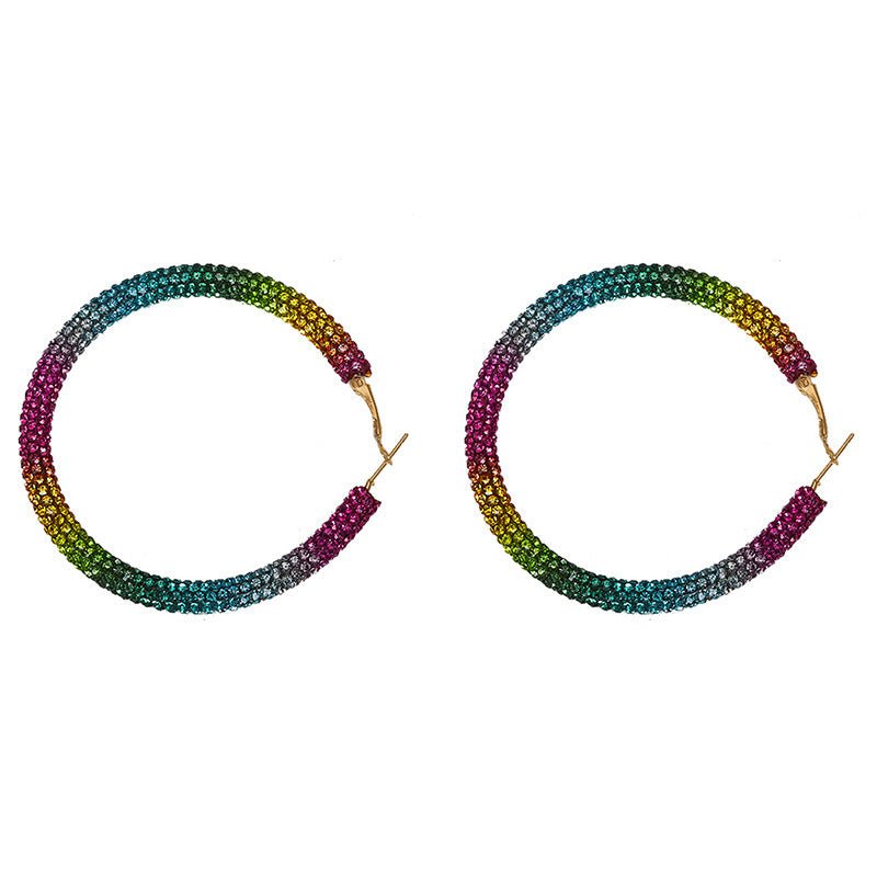 Fashion exaggerated big circle earrings-Jewearrings