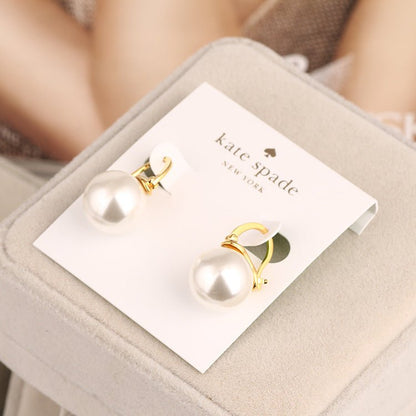 Fashion Explosion Single Pearl Ear Hoop Earring Women Earrings Jewelry-Jewearrings