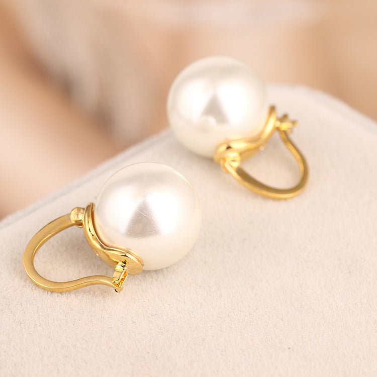 Fashion Explosion Single Pearl Ear Hoop Earring Women Earrings Jewelry-Jewearrings