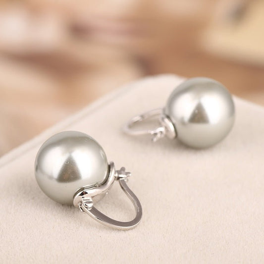 Fashion Explosion Single Pearl Ear Hoop Earring Women Earrings Jewelry-Jewearrings