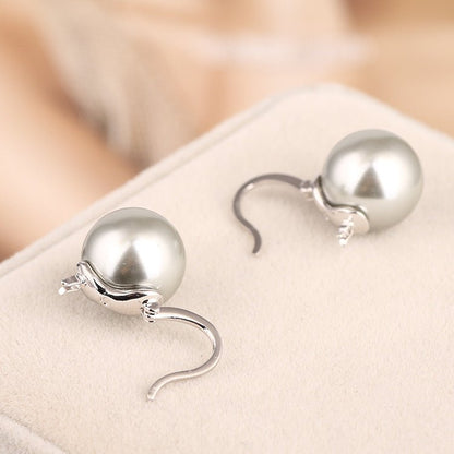 Fashion Explosion Single Pearl Ear Hoop Earring Women Earrings Jewelry-Jewearrings