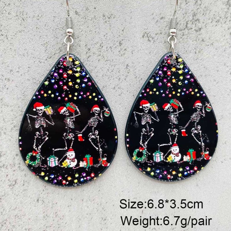 Fashion Gingerbread Man Acrylic Earrings-Jewearrings