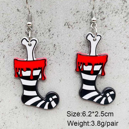 Fashion Gingerbread Man Acrylic Earrings-Jewearrings