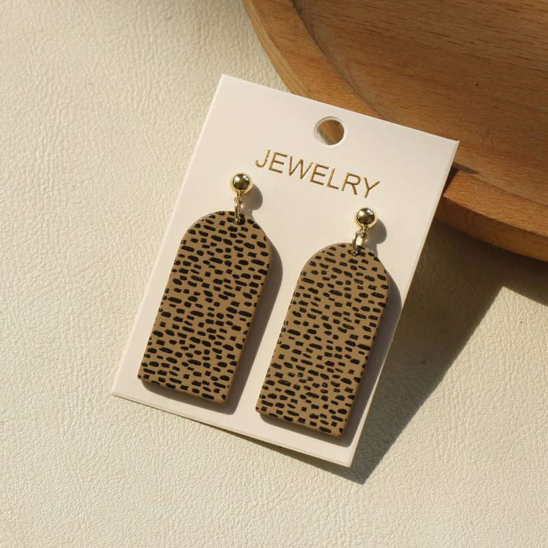 Fashion Girl Clay Texture Acrylic Earrings-Jewearrings