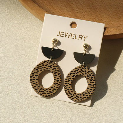 Fashion Girl Clay Texture Acrylic Earrings-Jewearrings