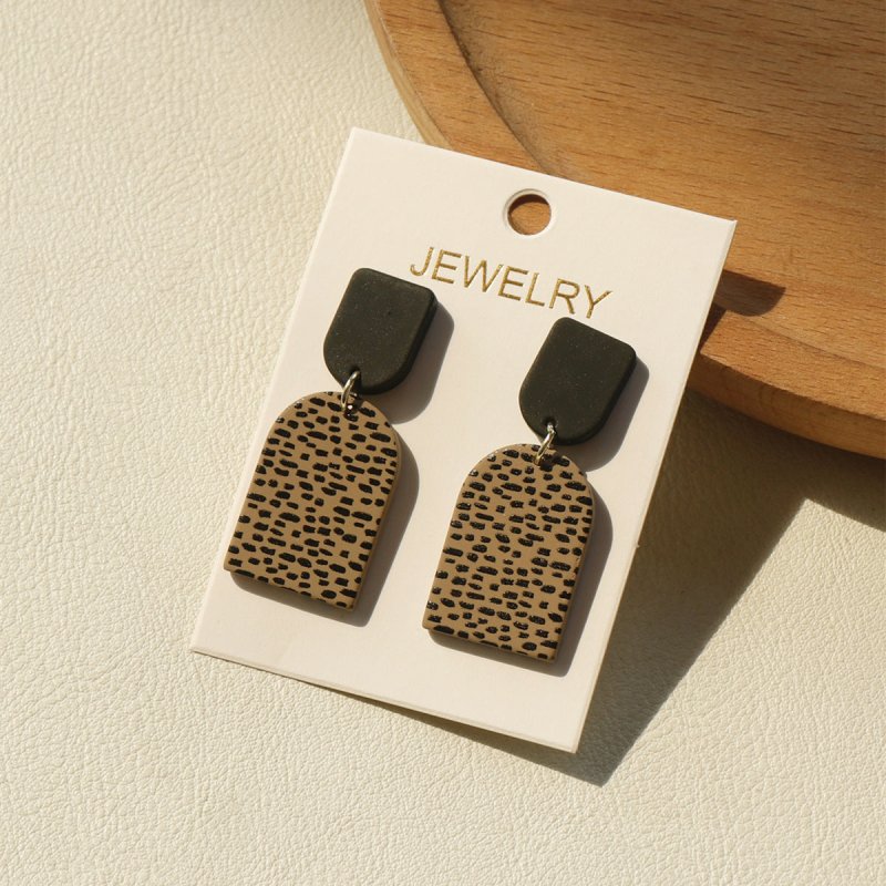 Fashion Girl Clay Texture Acrylic Earrings-Jewearrings