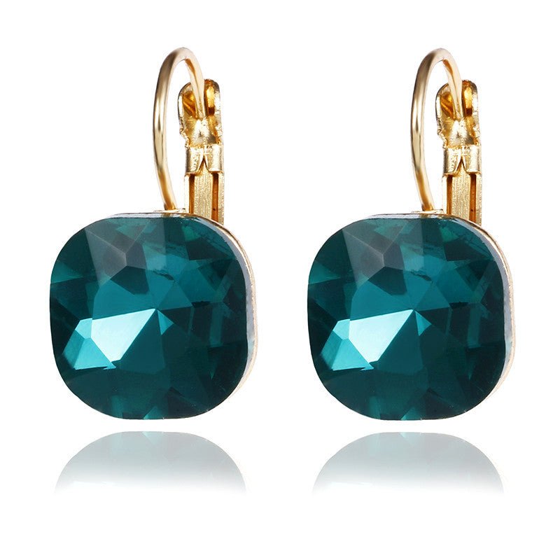 Fashion Gold Color Earring For Women Crystal Cubic Zirconia Stud Earrings-Jewearrings