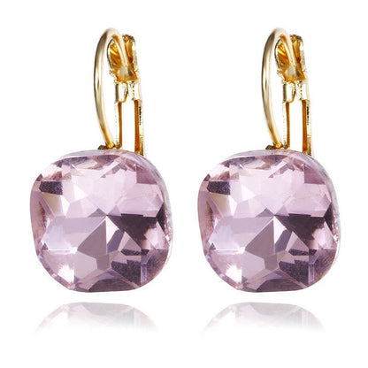 Fashion Gold Color Earring For Women Crystal Cubic Zirconia Stud Earrings-Jewearrings