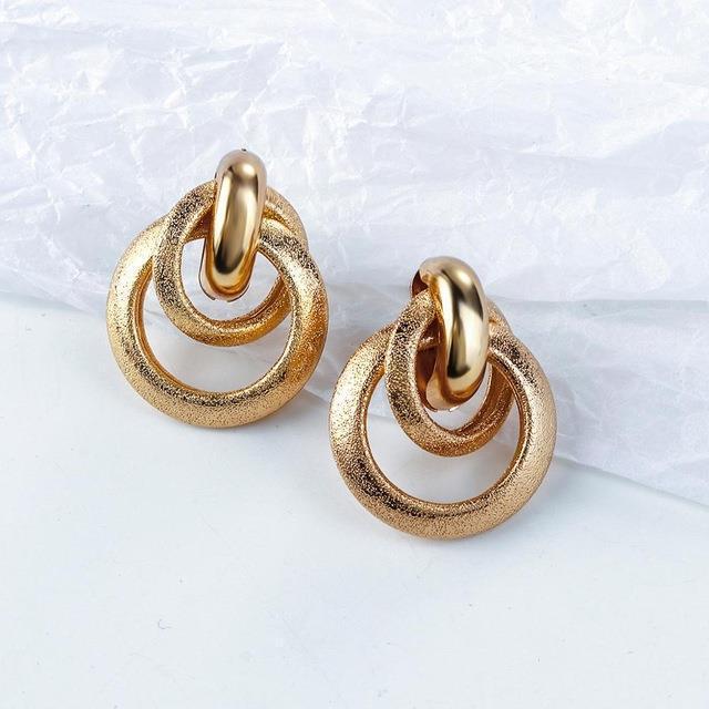 Fashion Gold Color Earrings For Women-Jewearrings