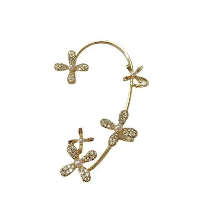 Fashion Gold Metal Butterfly Ear Clips-Jewearrings