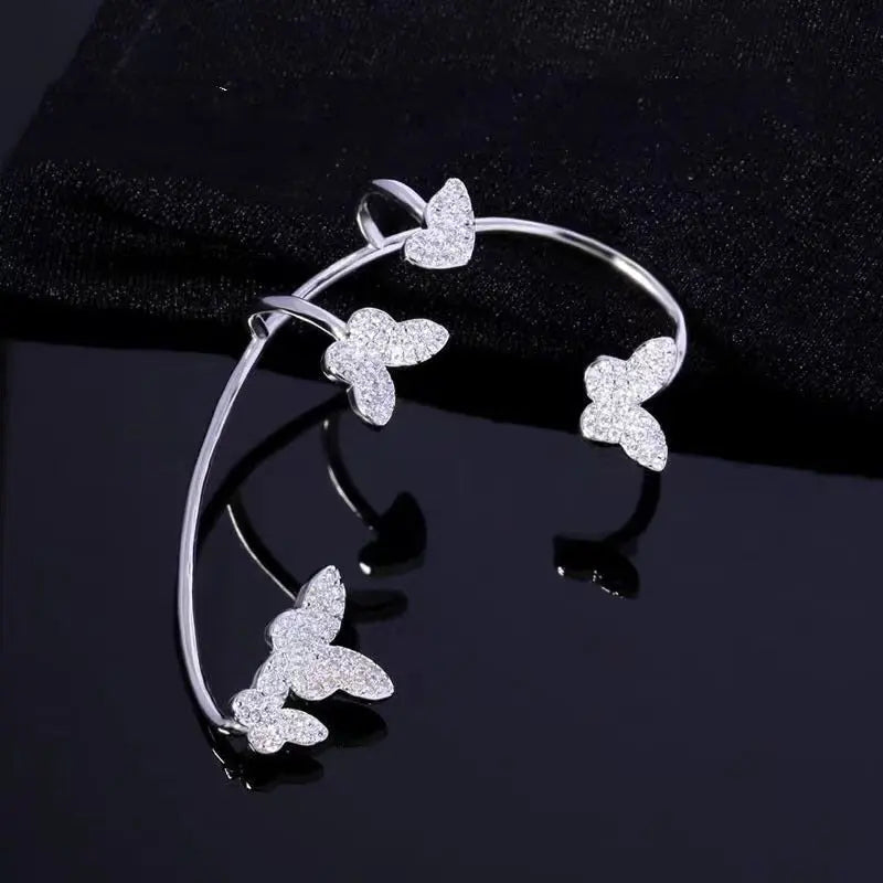 Fashion Gold Metal Butterfly Ear Clips-Jewearrings