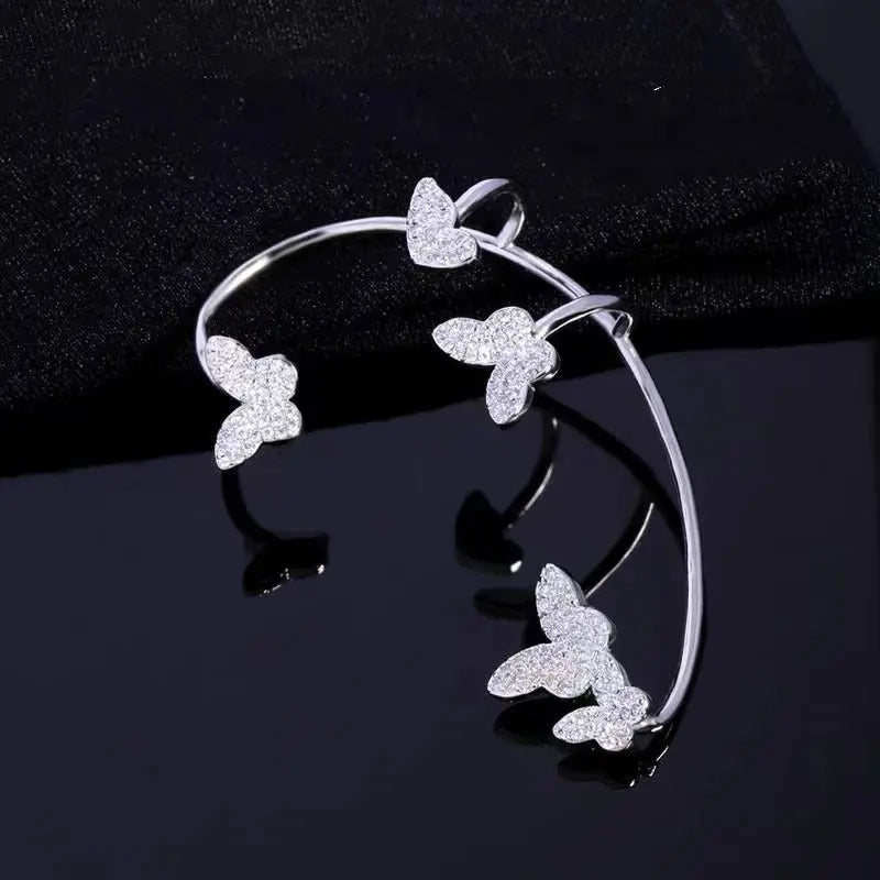 Fashion Gold Metal Butterfly Ear Clips-Jewearrings