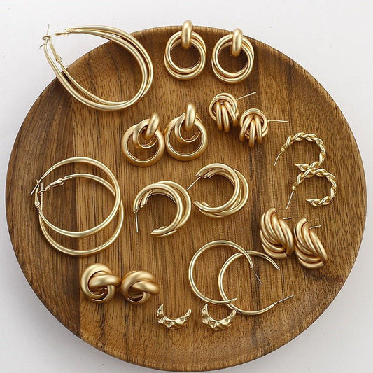 Fashion gold plated shell acrylic Earrings-Jewearrings