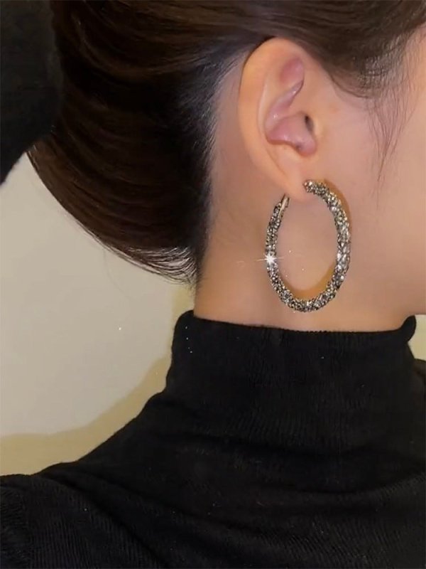 Fashion Highlight Light Luxury Hoop Earrings-Jewearrings