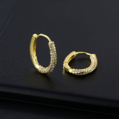 Fashion Hollow Gold Round Earrings-Jewearrings